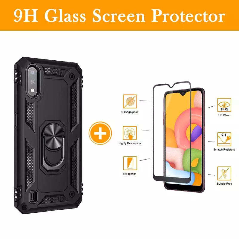 Luxury Armor Ring Bracket Phone Case For Samsung A01-Fast Delivery