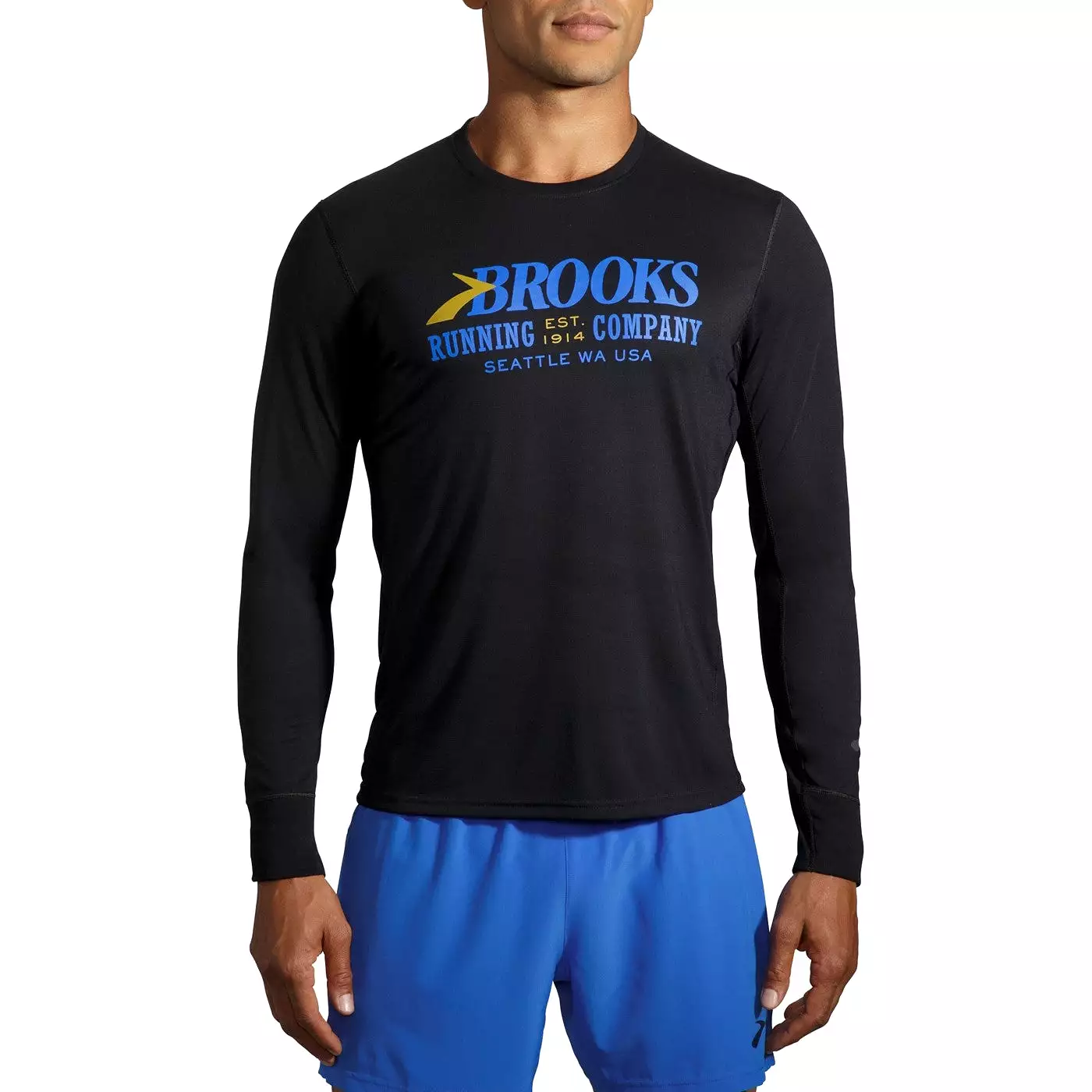 M Brooks Distance Graphic Long  Sleeve