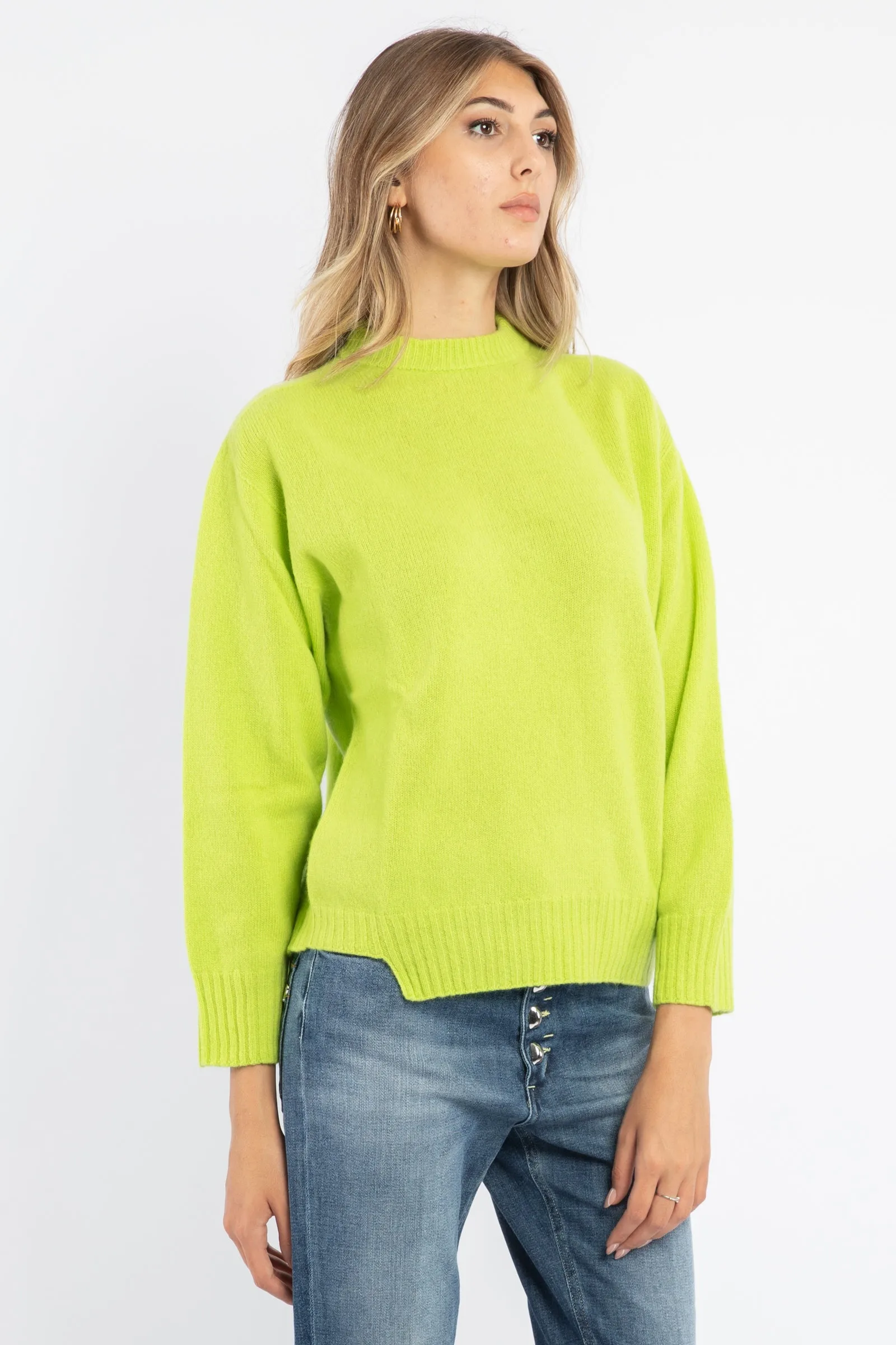 Maglia mezzo collo in misto cashmere