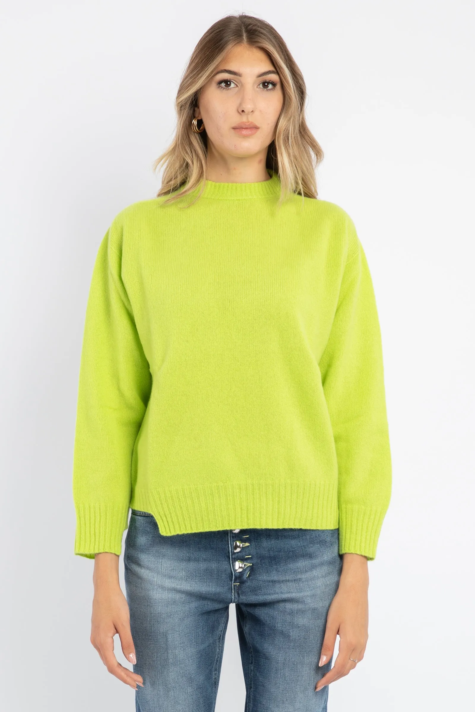 Maglia mezzo collo in misto cashmere