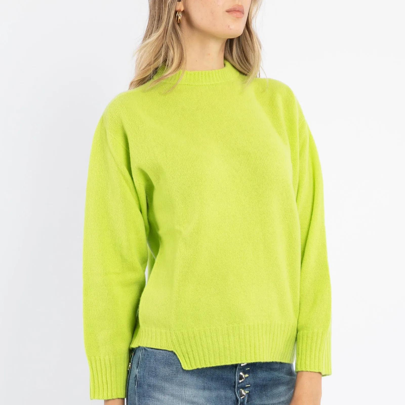 Maglia mezzo collo in misto cashmere