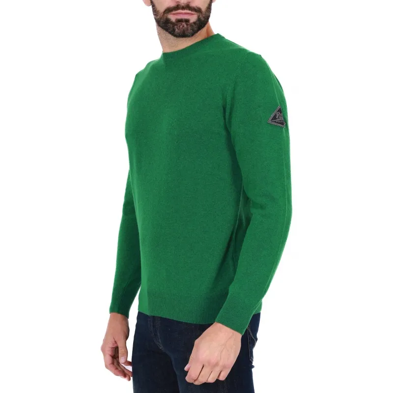 MAGLIA UOMO GIROCOLLO IN MISTO LANA, VERDE