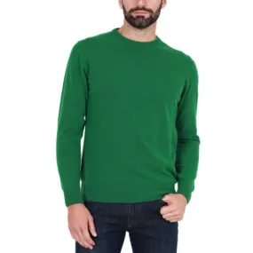 MAGLIA UOMO GIROCOLLO IN MISTO LANA, VERDE