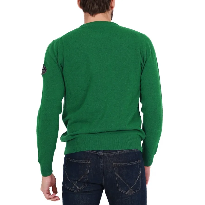 MAGLIA UOMO GIROCOLLO IN MISTO LANA, VERDE