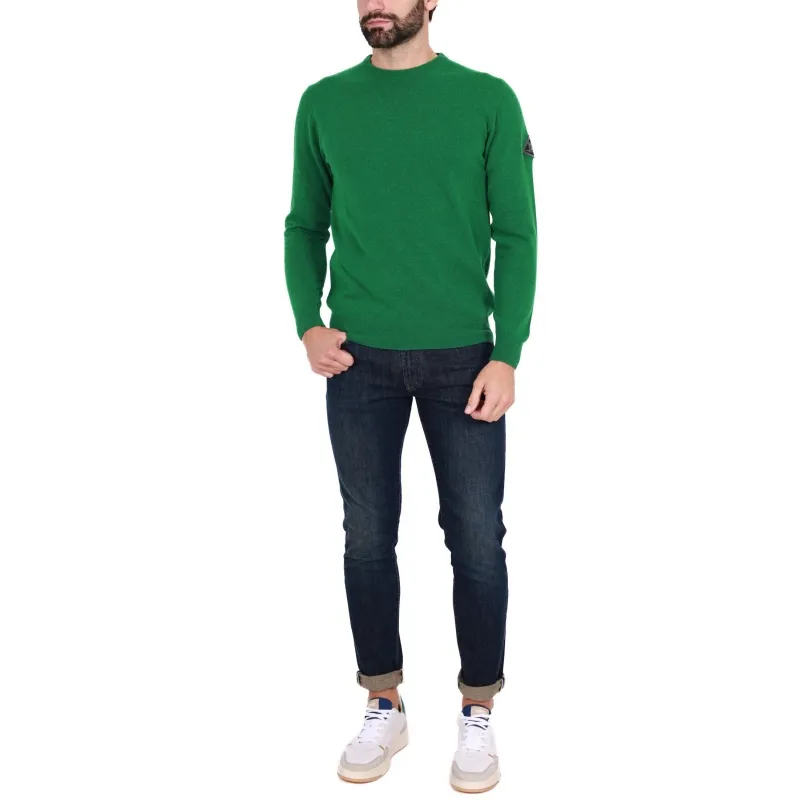 MAGLIA UOMO GIROCOLLO IN MISTO LANA, VERDE