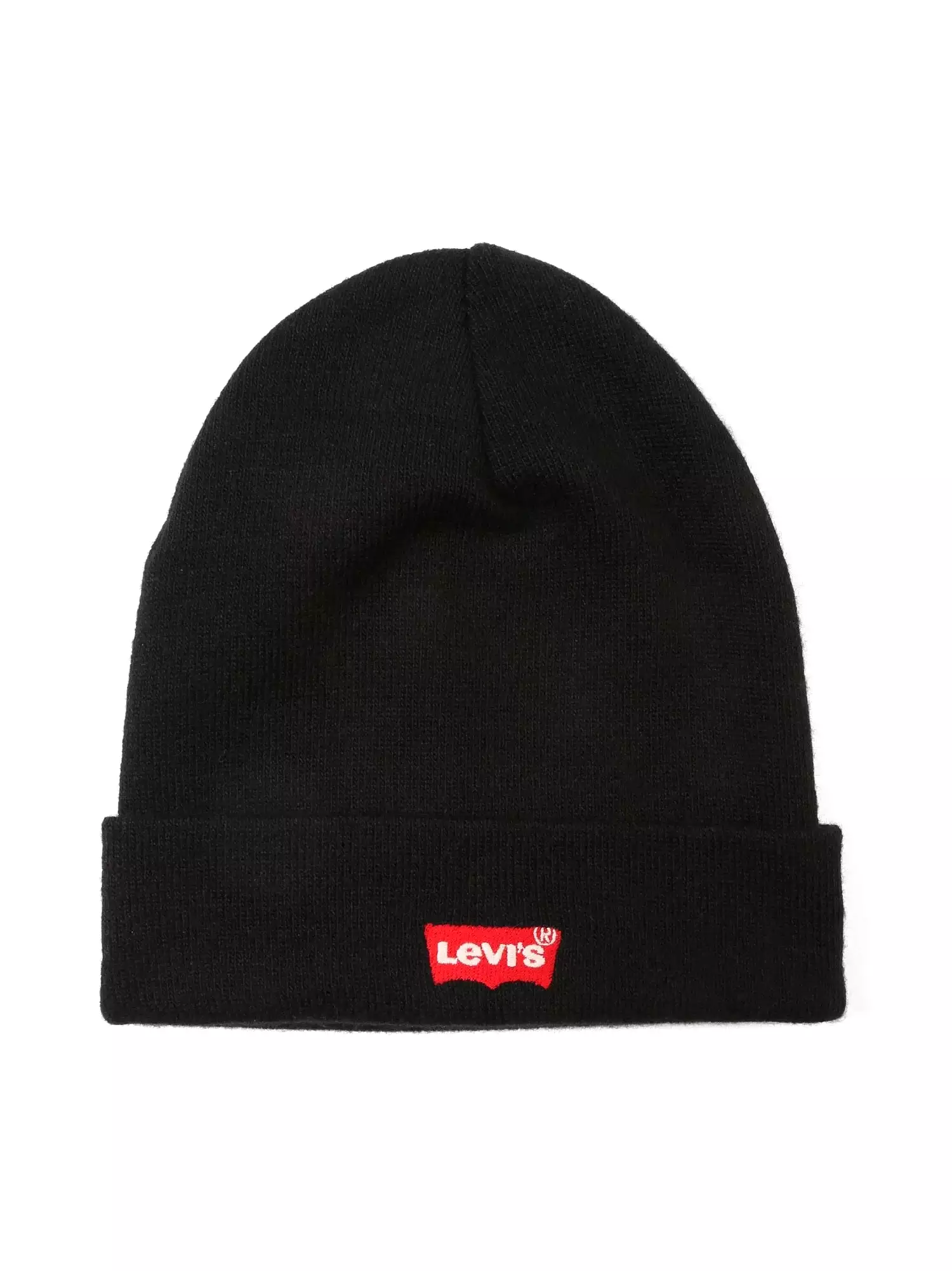 Mens Levi's 'Red Batwing' Embroidered Beanie Hat