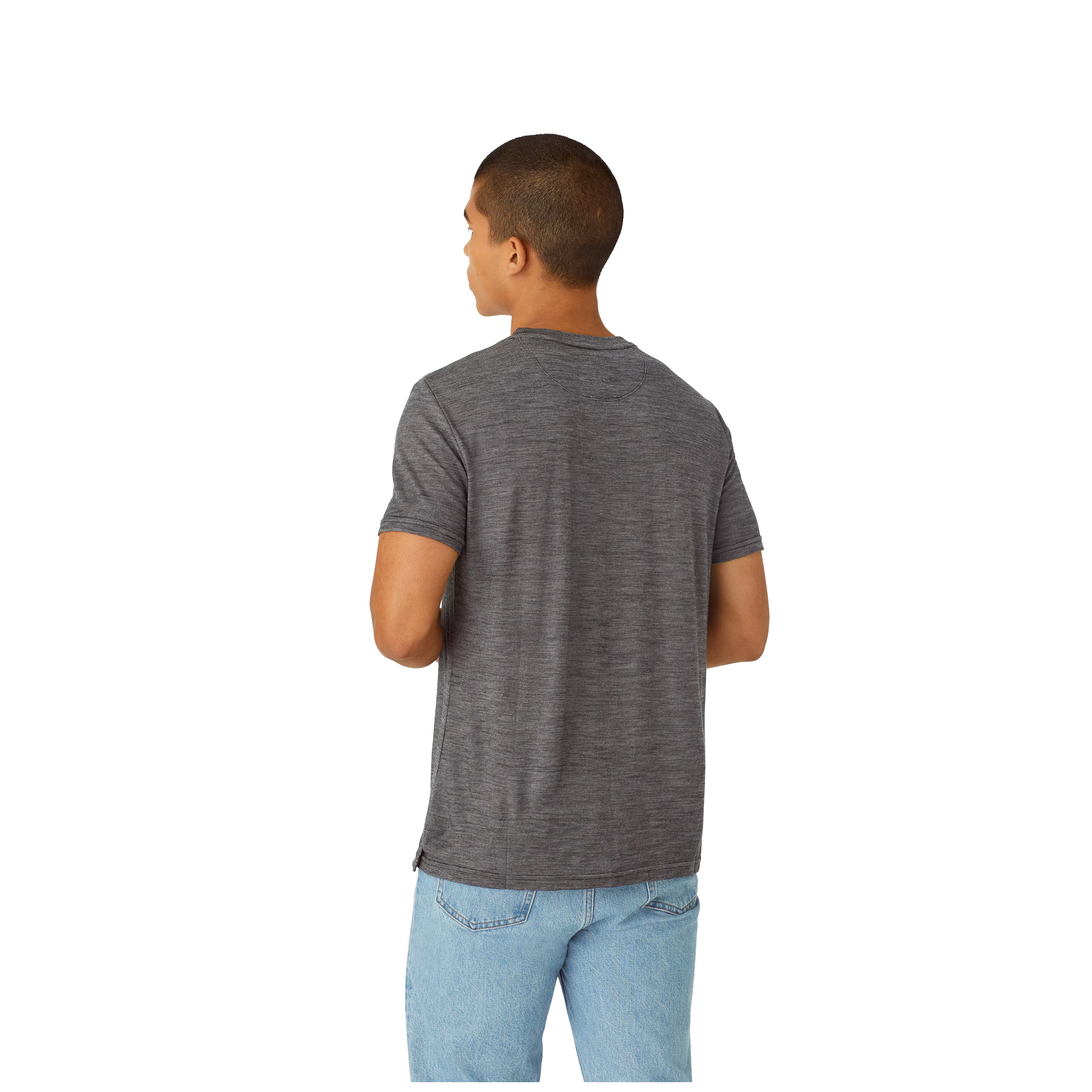 Men's Merino Wool Blend Crew Neck T-Shirt