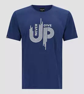 MEN'S NEVER GIVE UP T-SHIRT - NAVY