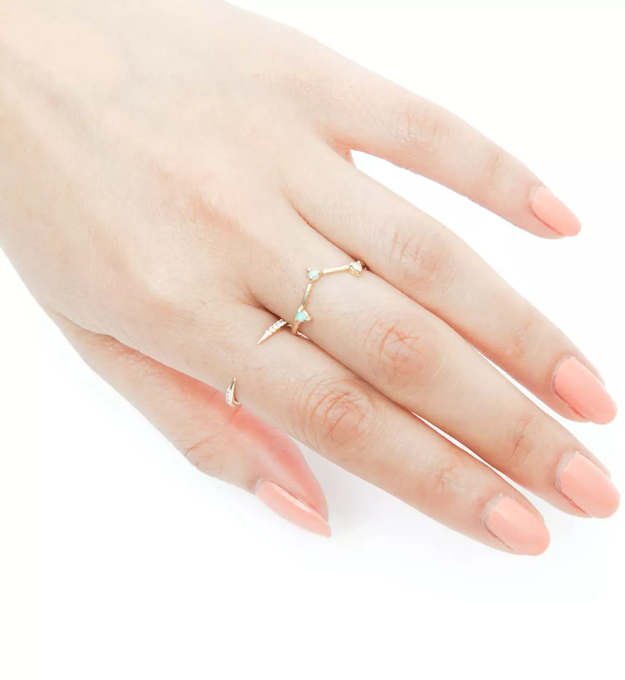 Micropavé Open Slice Ring