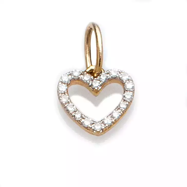 Mini Heart with Diamonds