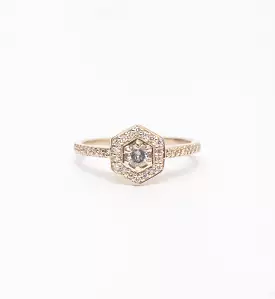 Mini Hex Engagement Ring