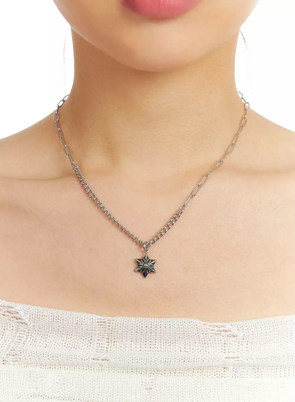 Mini Star Pendant Chain Necklace CF416