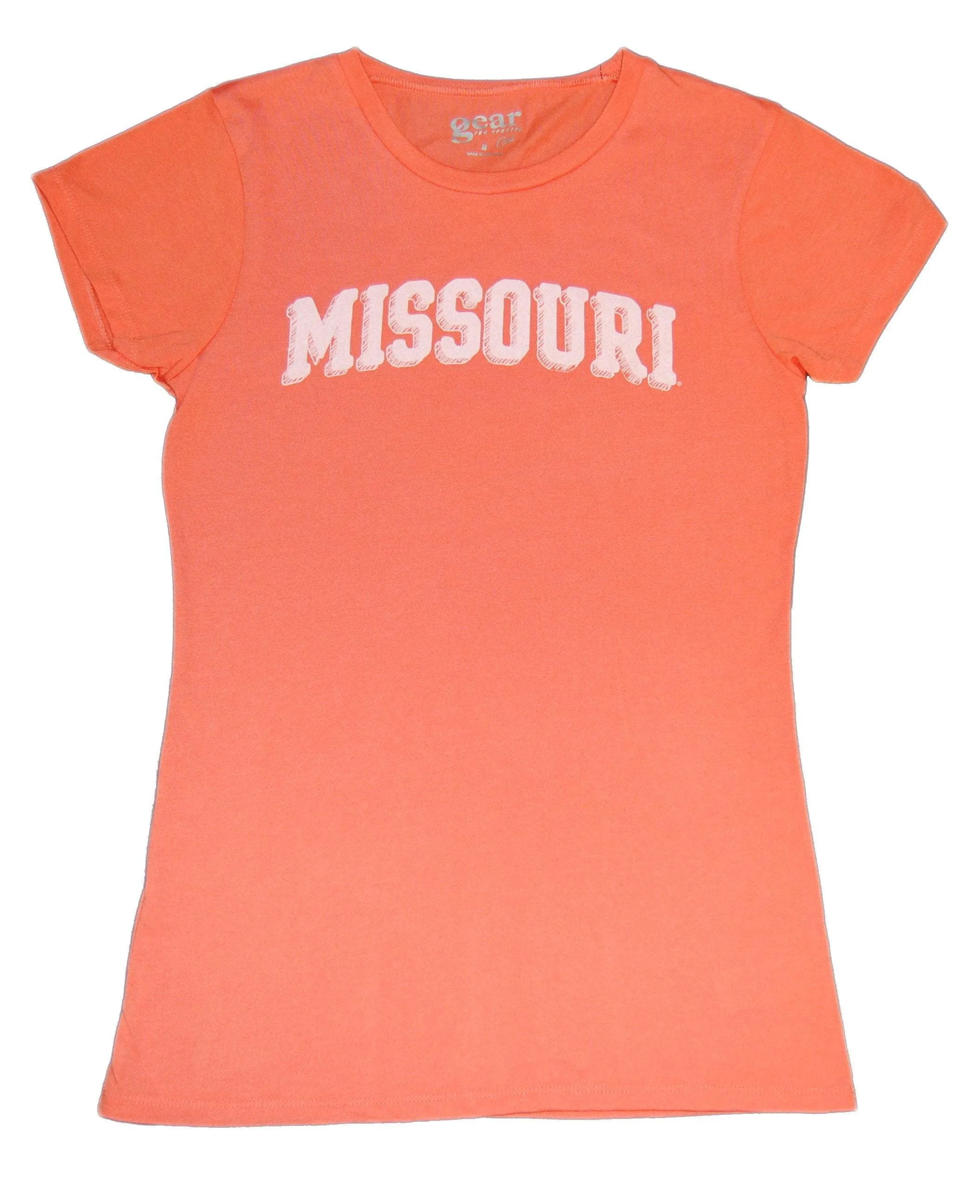 Missouri Tigers Gear Co.ed Women's Orange Short Sleeve T-Shirt (M)