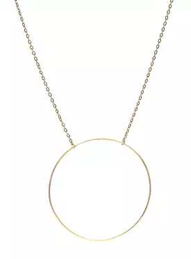 Monocle Necklace, Matte Gold