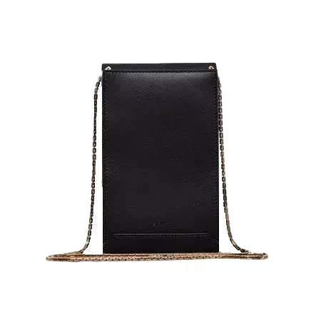 NEW Boyy Black Buckle Flap Case Gold Leather Crossbody Bag