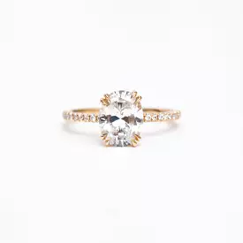 Oval Eleonore Delicate Pavé Ring