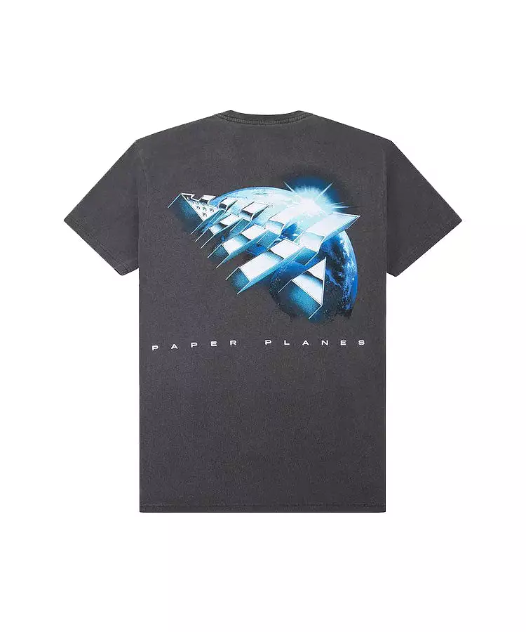 Paper Planes Dimensional Men's Tee Washed Black