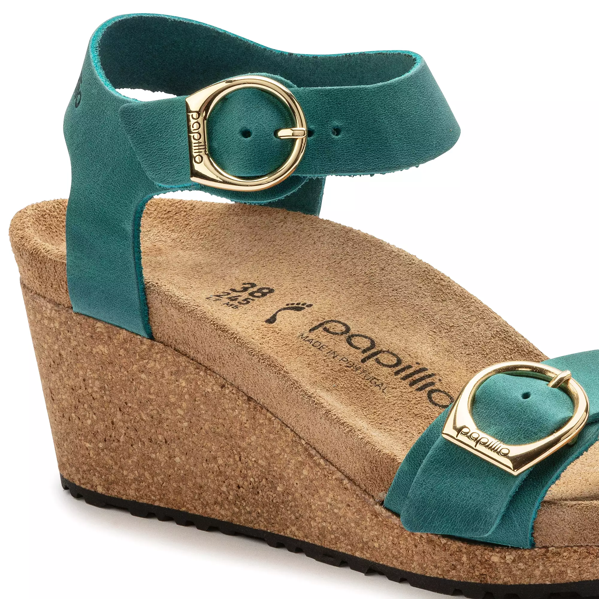 Papillio Soley Women's Leather Sandal - Lake Green