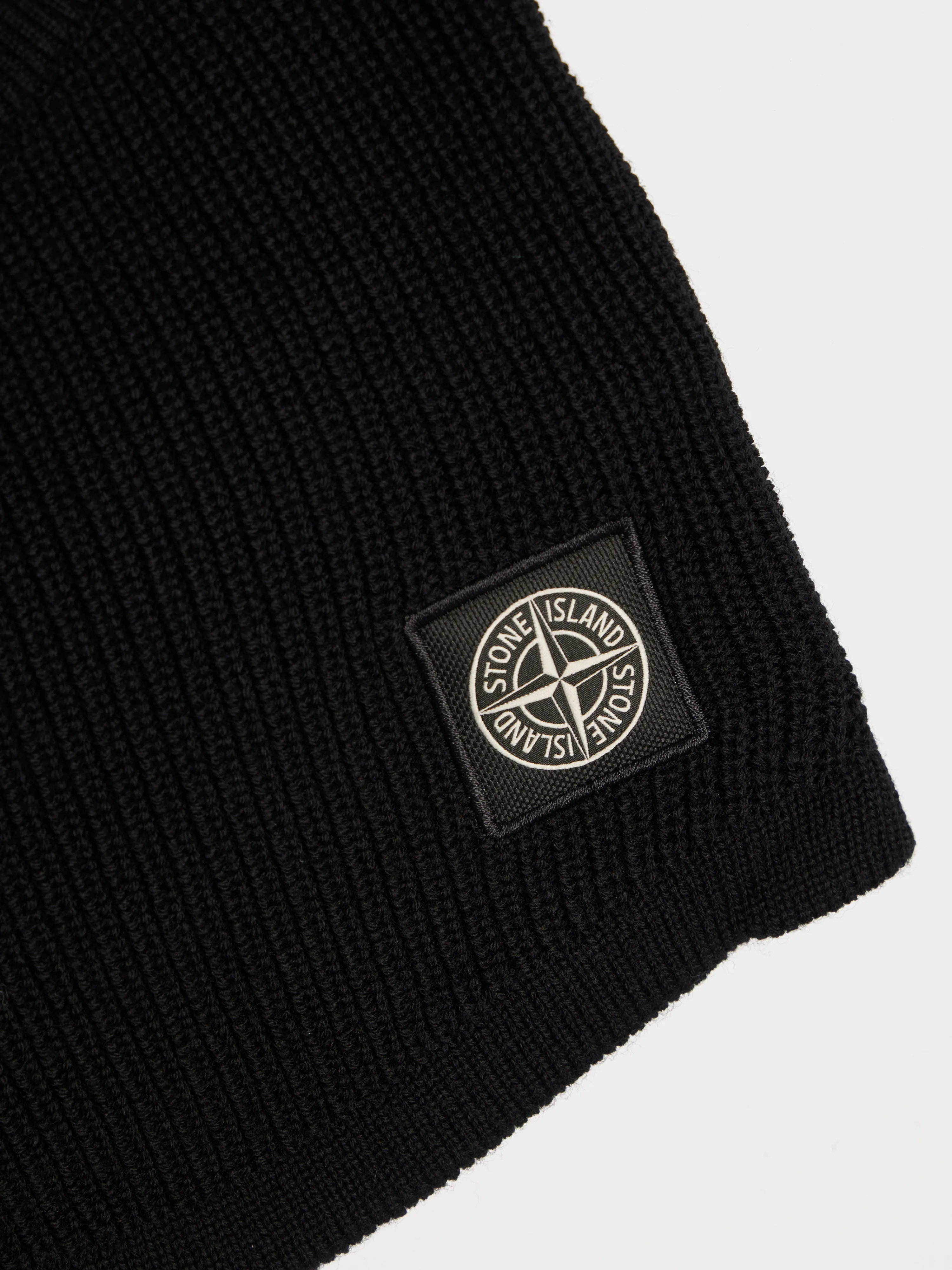 Patch Logo Wool Balaclava, Black