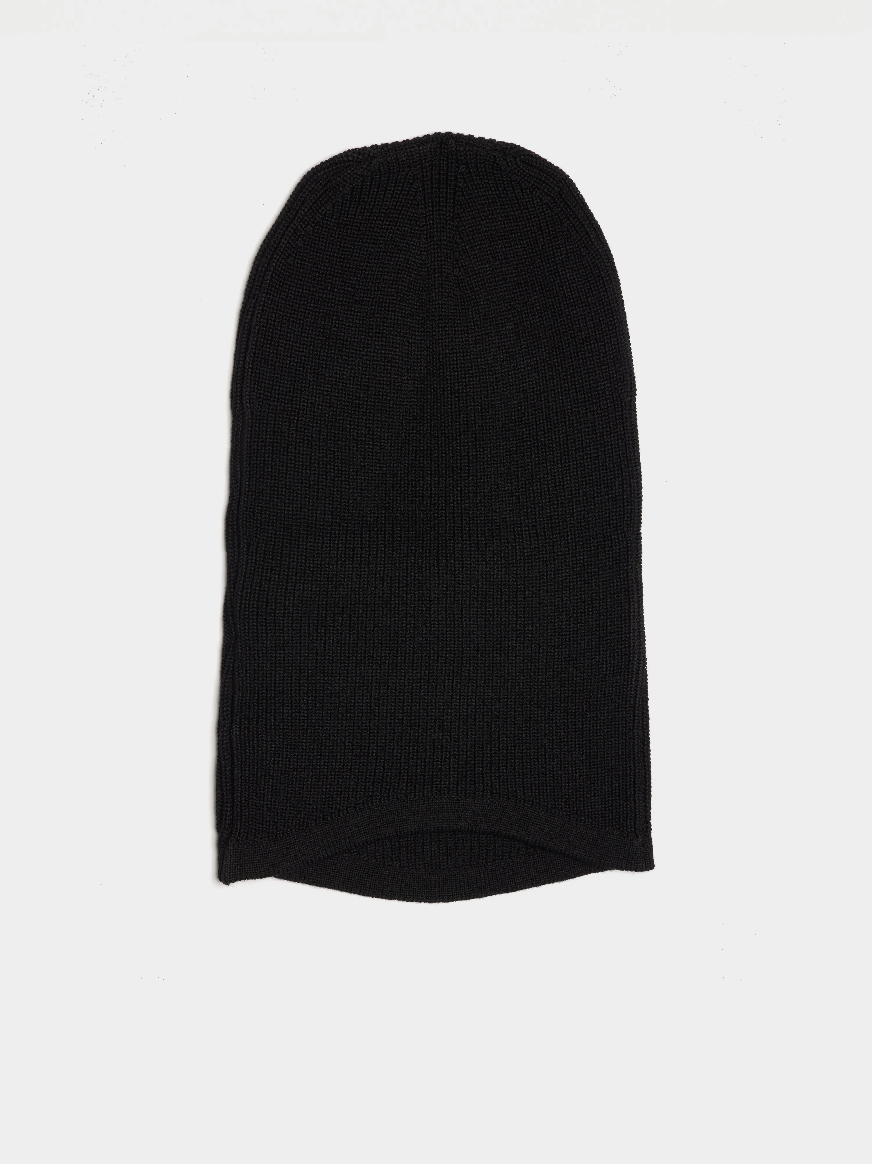 Patch Logo Wool Balaclava, Black