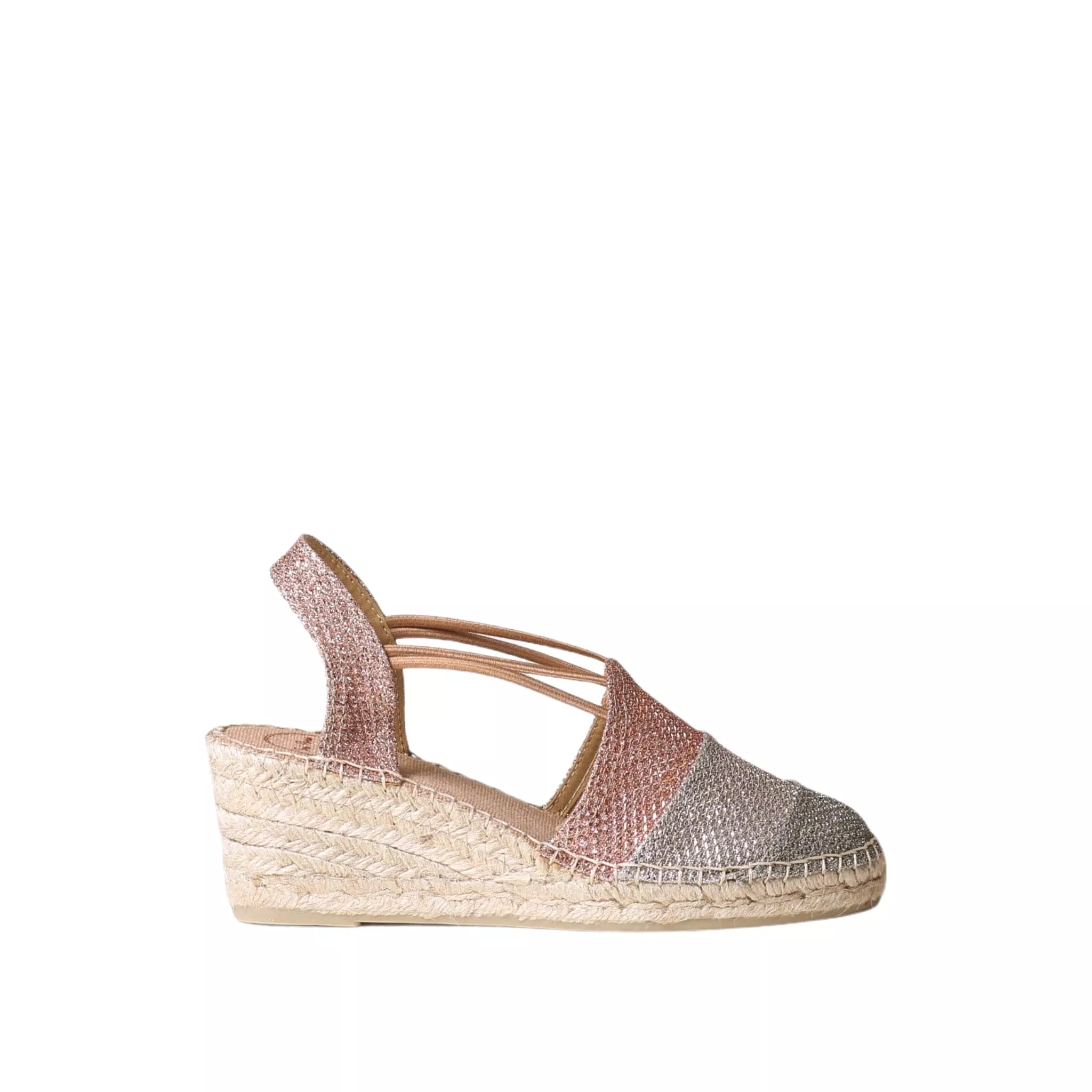 Patchwork Cotton Blend Wedge Espadrille for Women - Tours-S