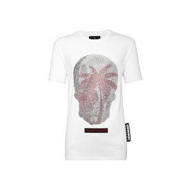 Philipp Plein Platinum Cut Round Neck Aloha Plein Men's T-Shirt