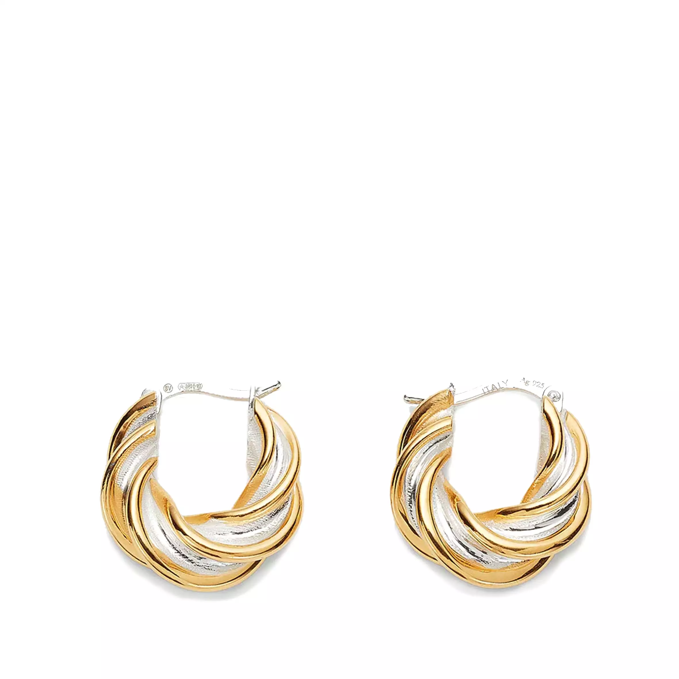 Pillar Hoops, Gold