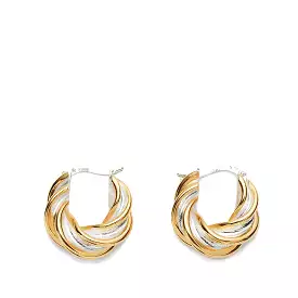 Pillar Hoops, Gold