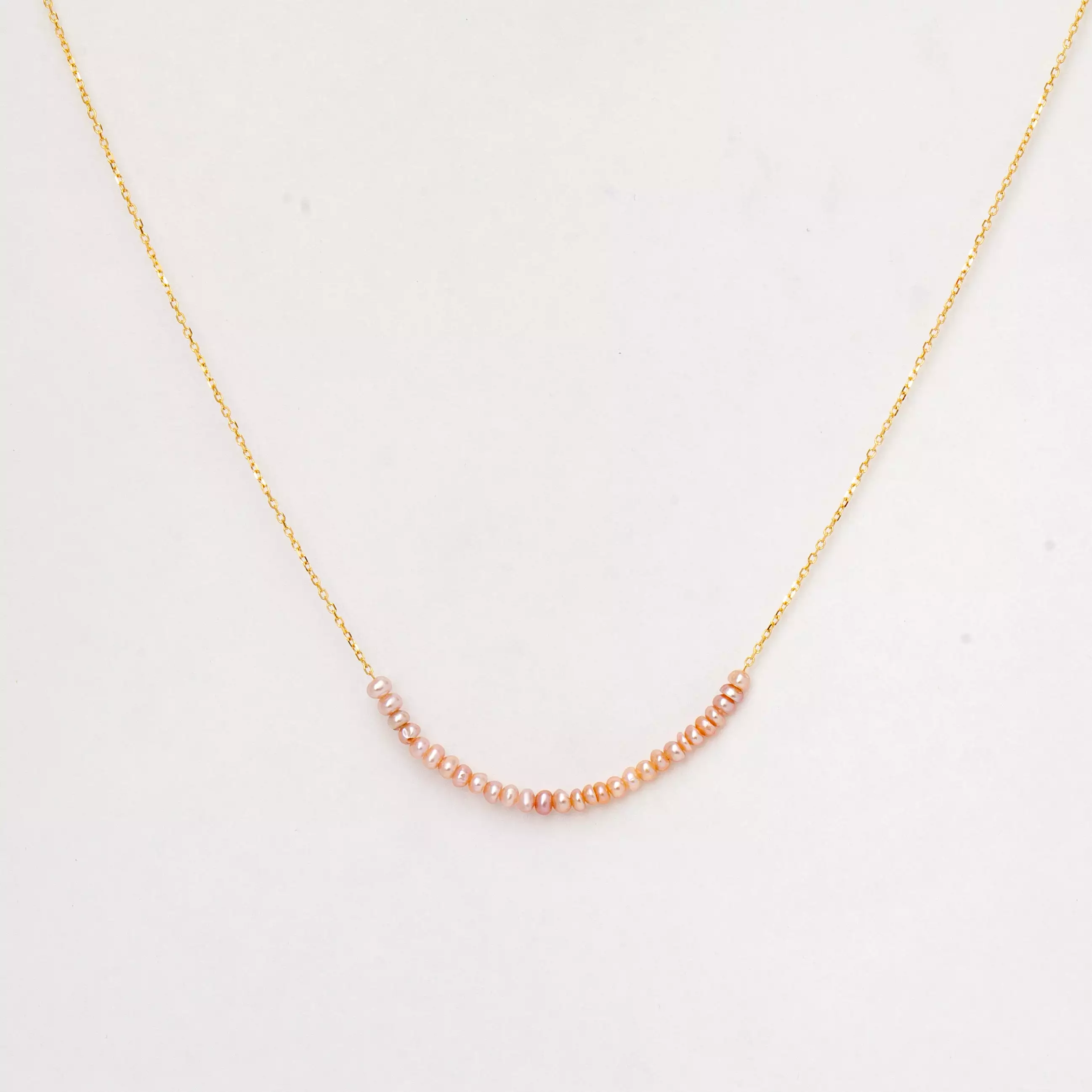 Pink Pearl Arc Necklace