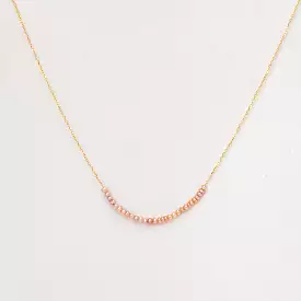 Pink Pearl Arc Necklace