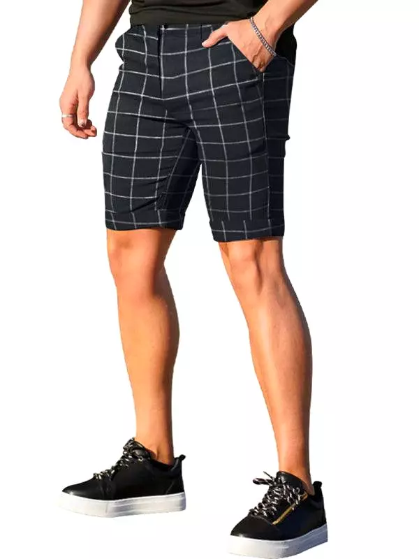 Plaid Casual Men Shorts