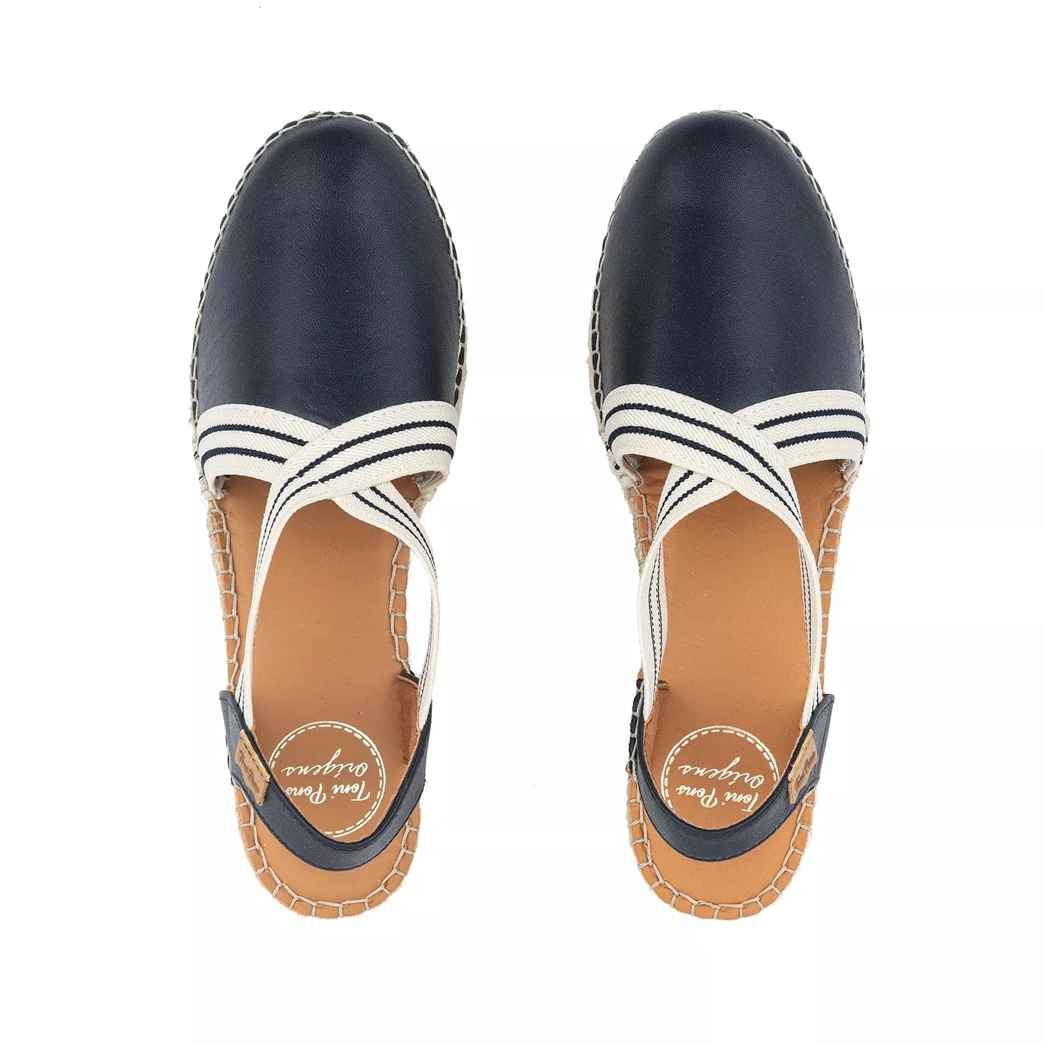 Plain Leather Wedge Espadrille for Women - Vera-SW