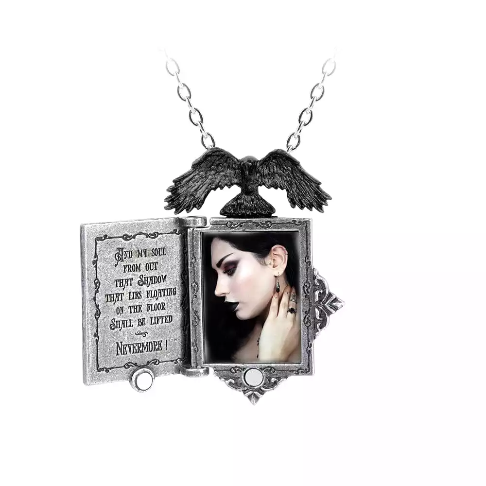 Poe's Raven Locket Necklace