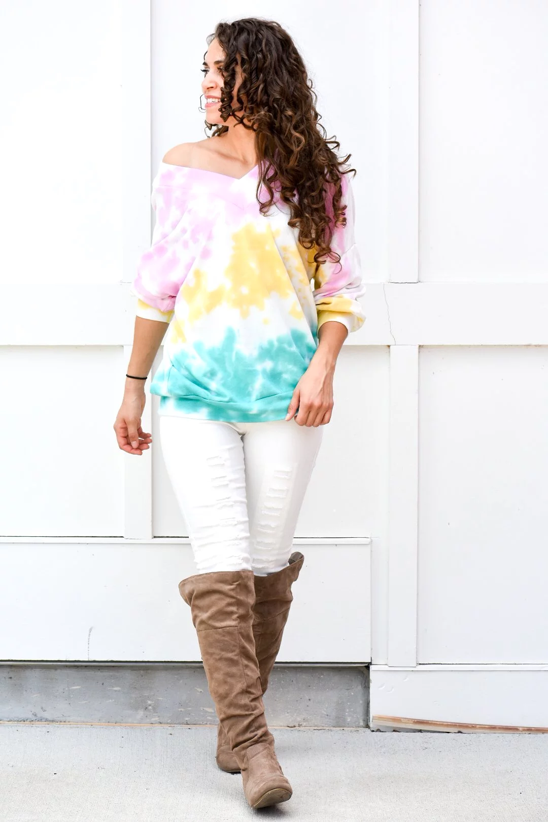 Power Of Your Love Tie Dye Pullover Sweater