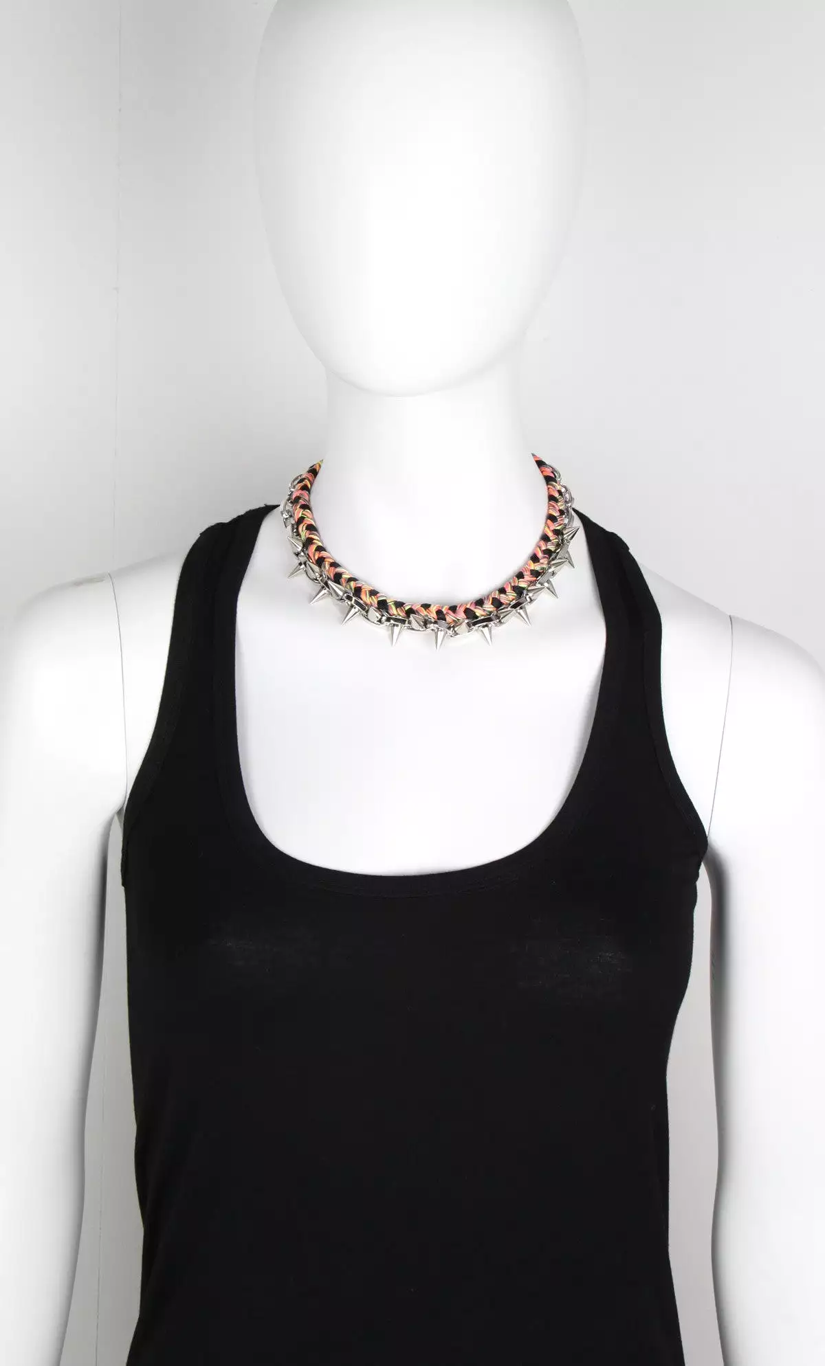 Punk Carnival Braided Necklace Black