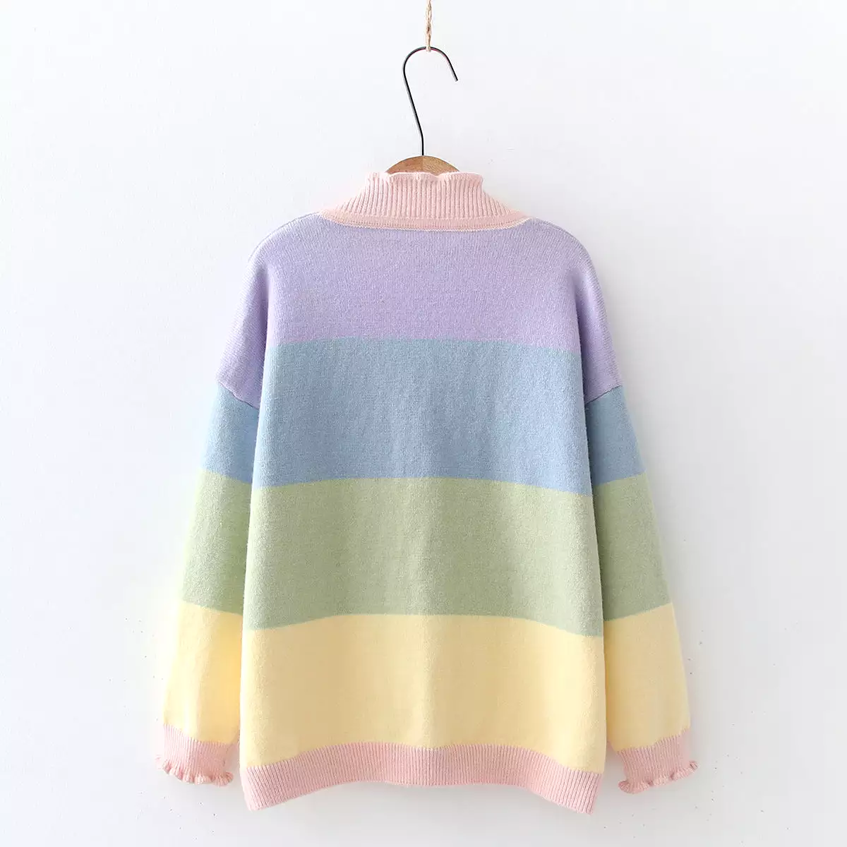 Rainbow Striped Wave Cardigan AD210069