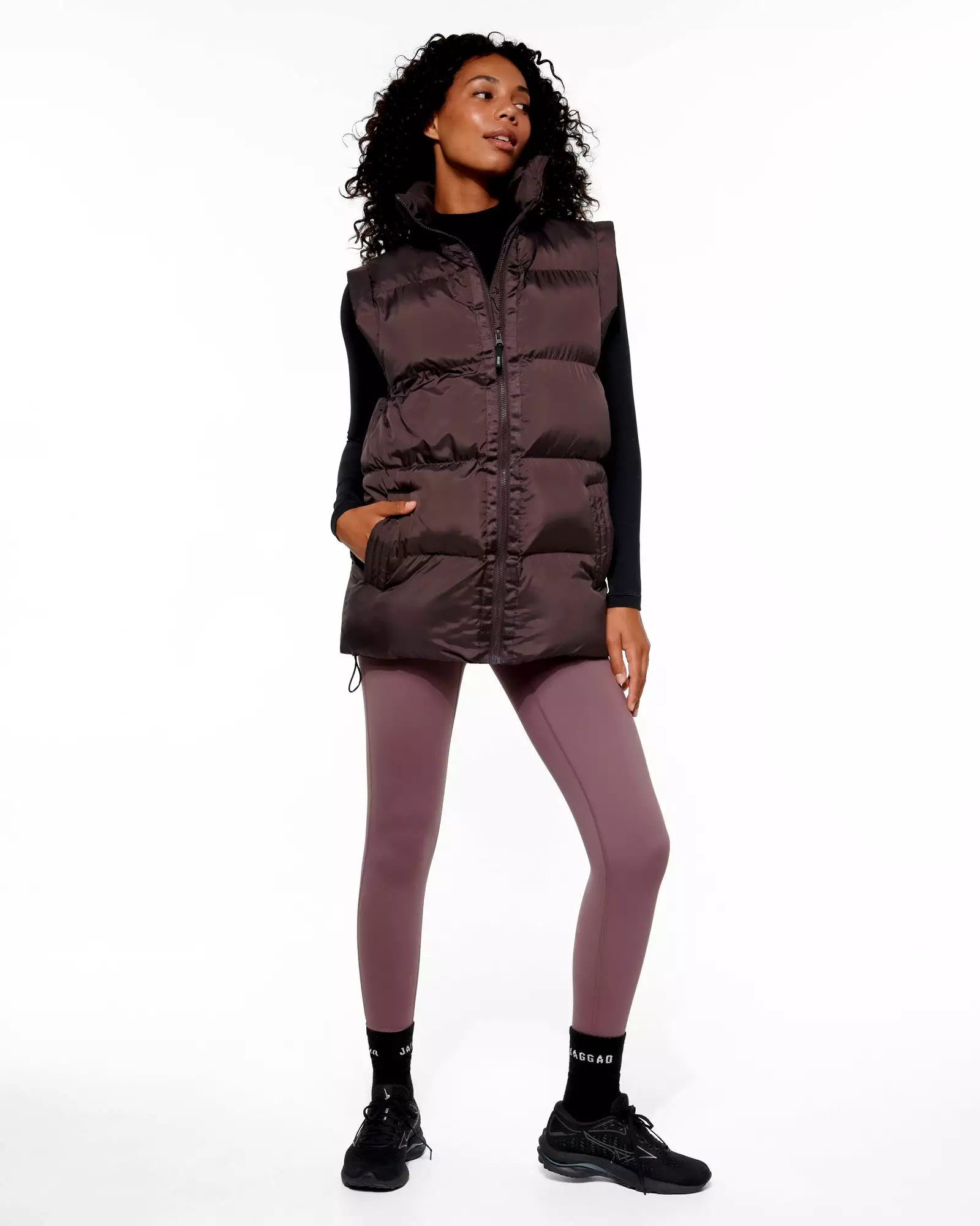 REFLECT PUFFER VEST  RAISIN