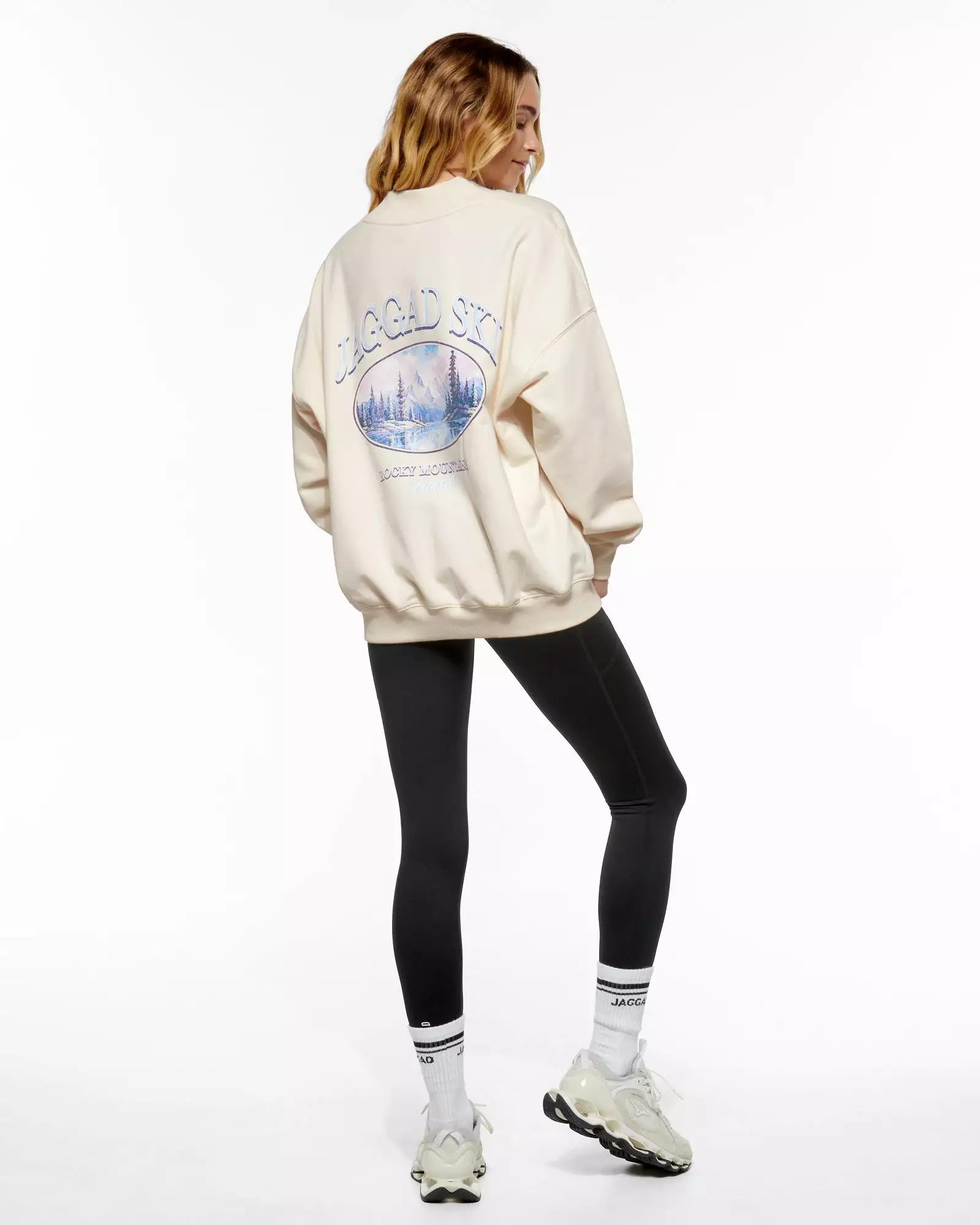 ROCKY MOUNTAINS V-NECK SWEATER  SWAN WHITE