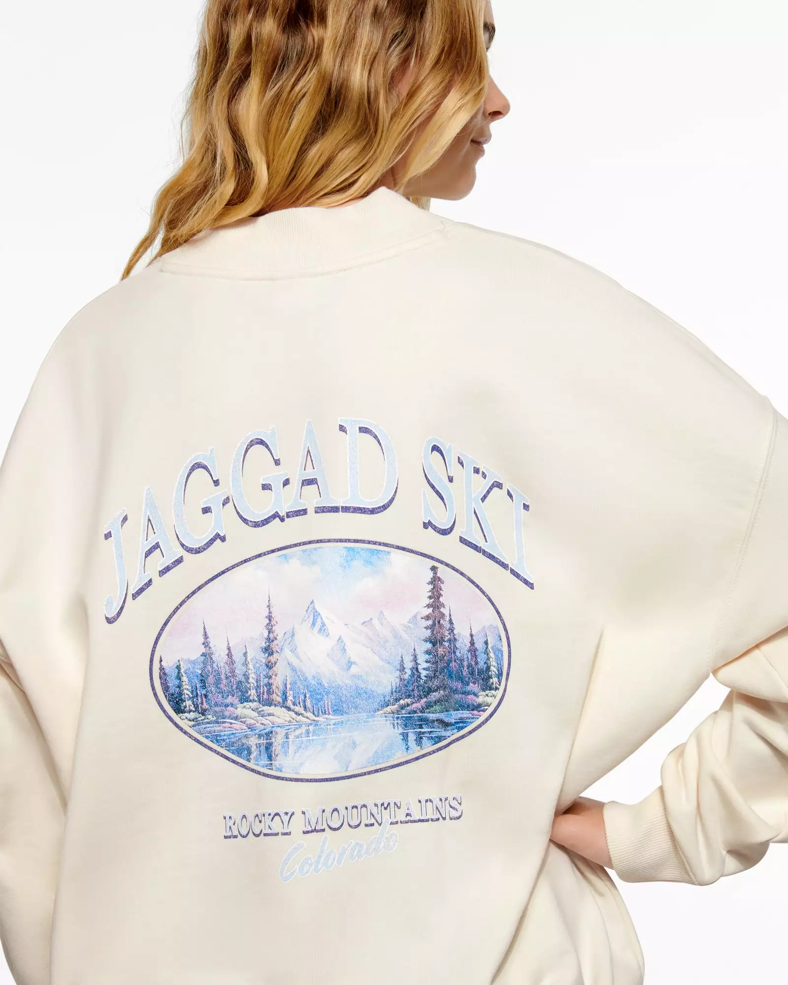 ROCKY MOUNTAINS V-NECK SWEATER  SWAN WHITE