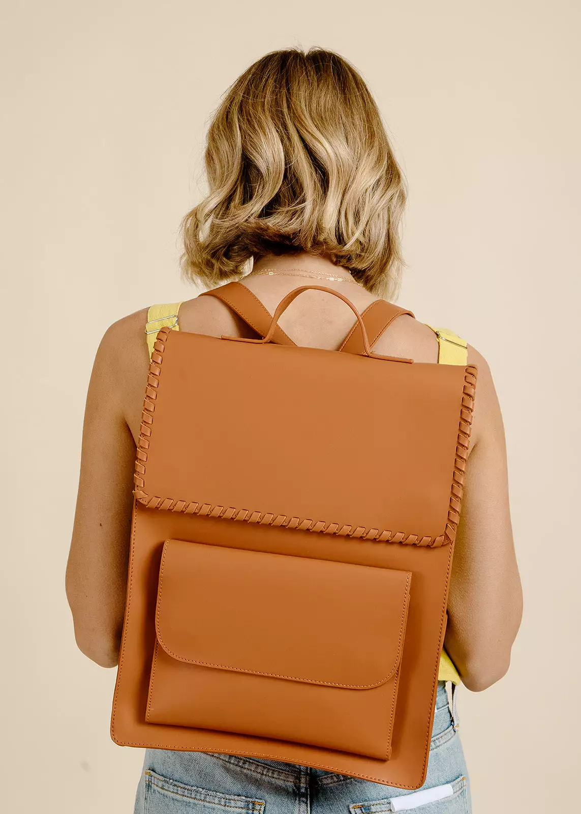 Roux Top Handle Backpack - Rust