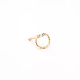 Single Baguette Teeny Doorknocker Stud