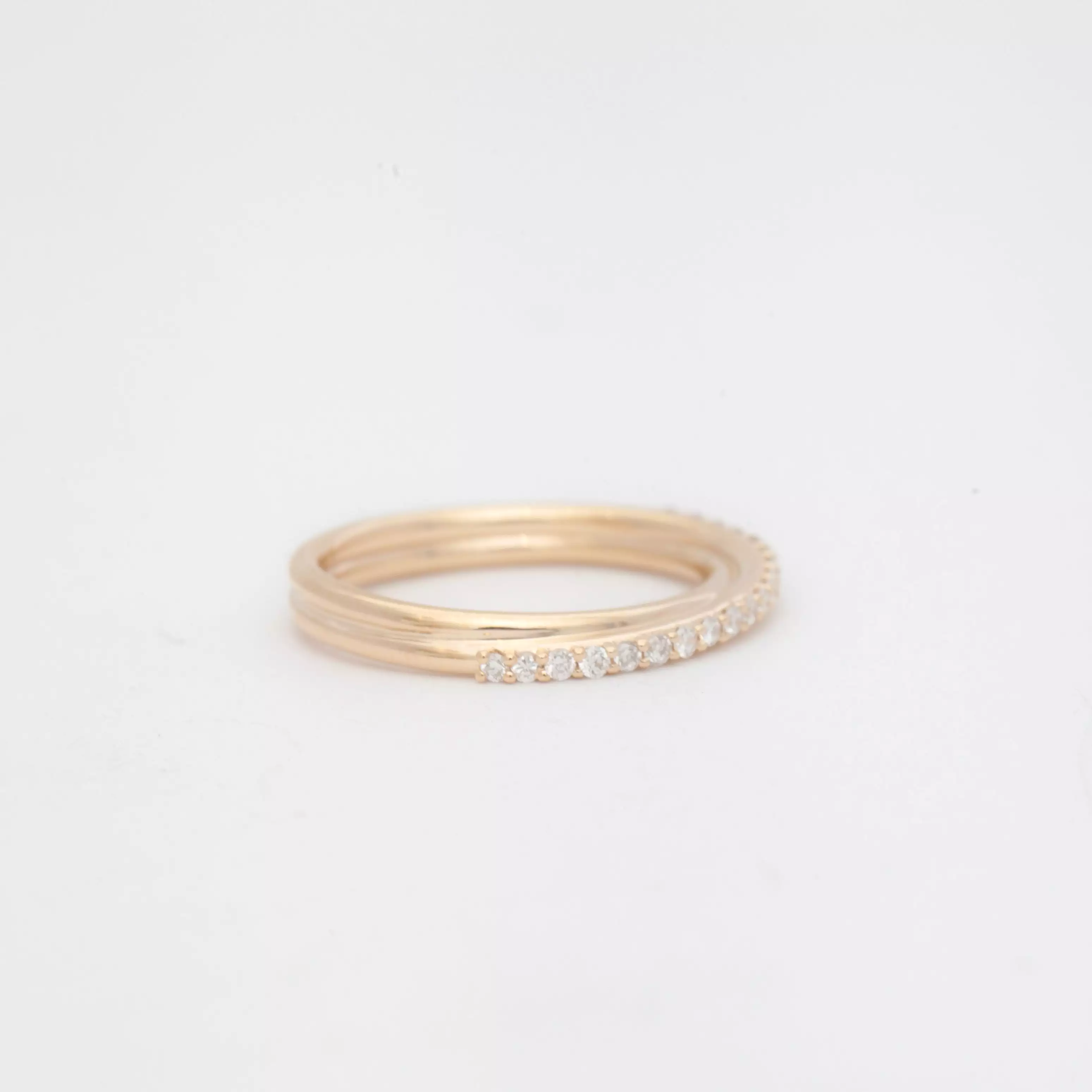 Small Demi-Pavé Current Ring