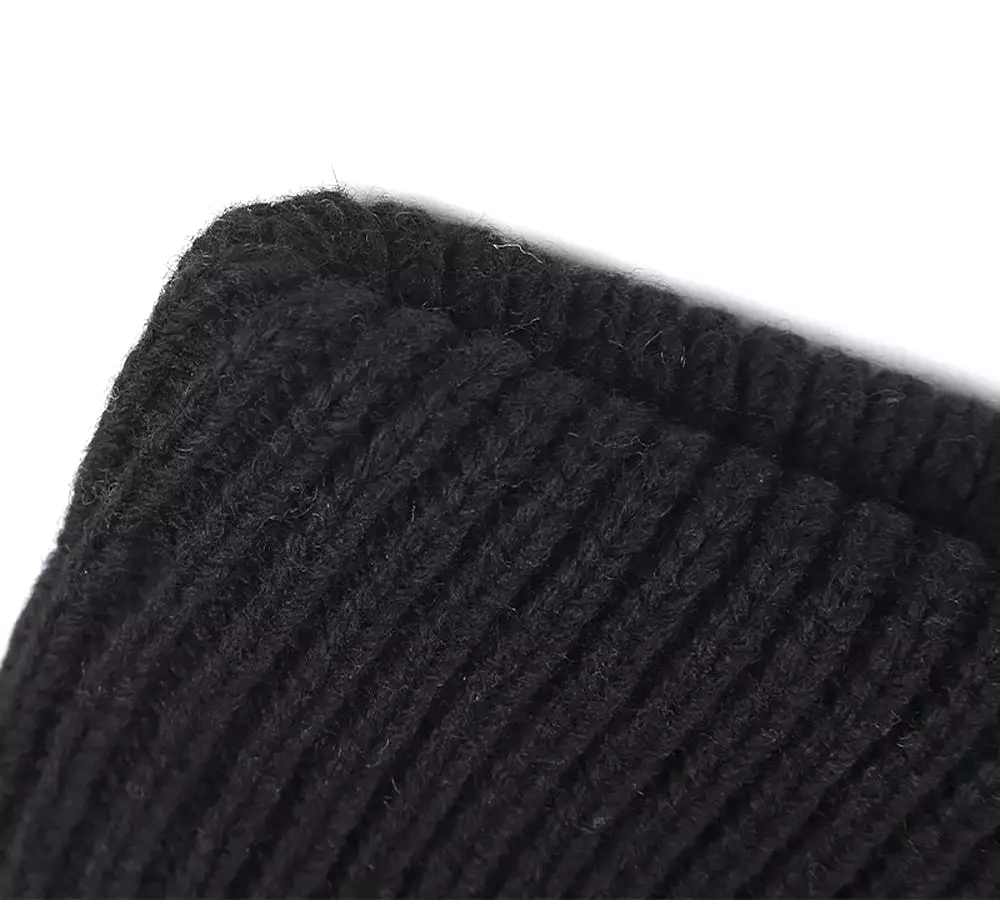 TARRAMARRA Black Winter Knit Beanie Hat