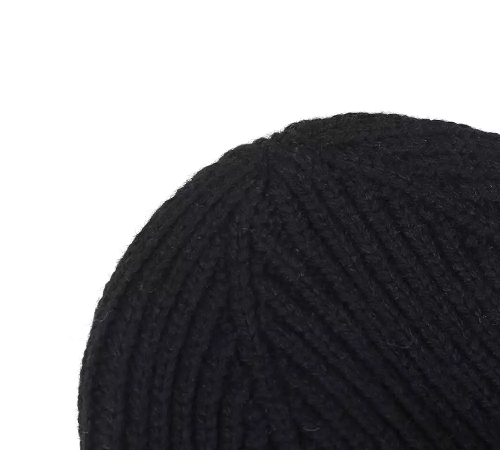 TARRAMARRA Black Winter Knit Beanie Hat