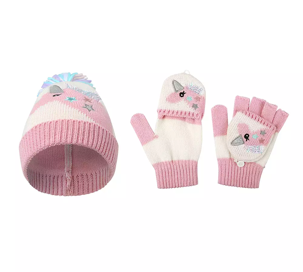 TARRAMARRA Kids Knit Unicorn Beanie & Gloves Set