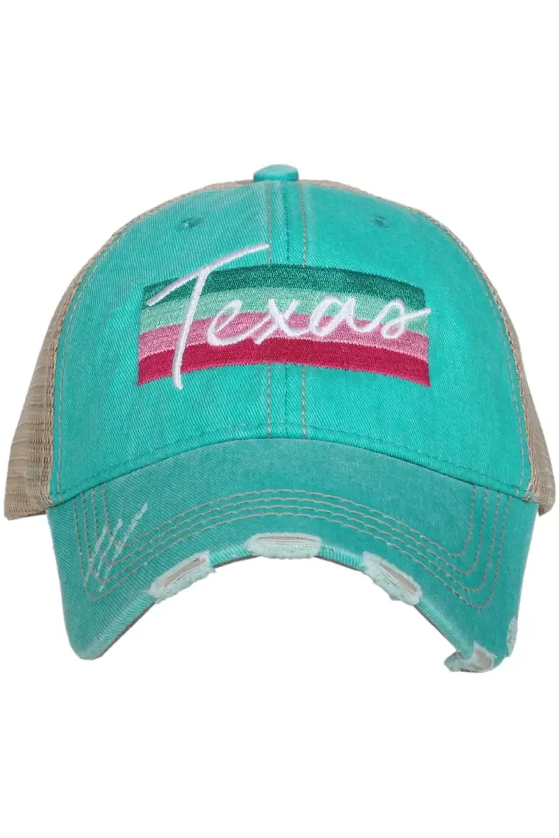 Texas Striped Trucker Hats