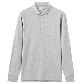 Thick Cotton Men Polo Shirt Long Sleeve