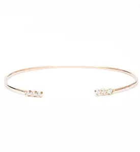 Three Diamond Line Open Cuff