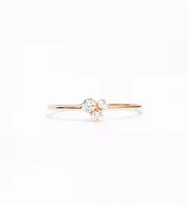 Three Mixed Diamond Prong Trio Ring