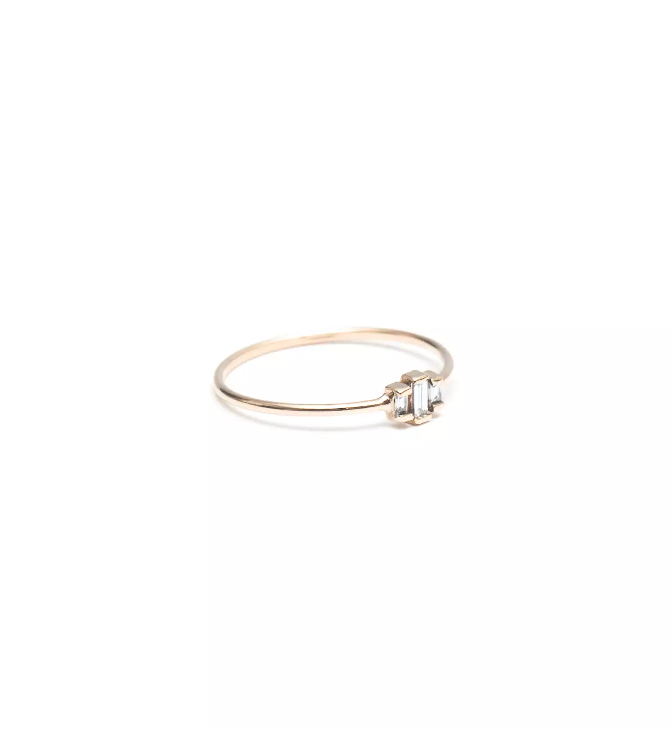 Three-Stepped Baguette Ring